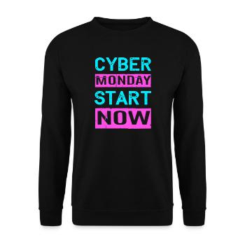 Cyber Monday shopping spree - Unisex Sweatshirt - black - Front - Alina (178cm) & Michal (187cm)