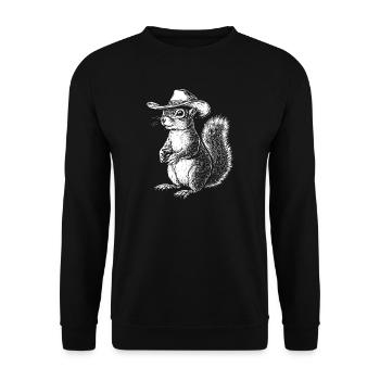 Chapeau de cowboy écureuil western - Sweat-shirt Unisexe - noir - Devant - Alina (178cm) & Michal (187cm)