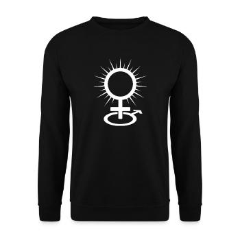 Symbole de la dominatrice et de la maîtresse - Sweat-shirt Unisexe - noir - Devant - Alina (178cm) & Michal (187cm)