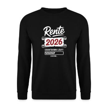 Rente2026 Countdown - Unisex Pullover - Schwarz - Vorne - Alina (178cm) & Michal (187cm)