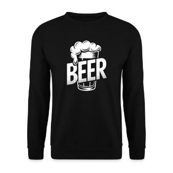 Bier – Cool Beer Logo - Unisex Pullover - Schwarz - Vorne - Alina (178cm) & Michal (187cm)