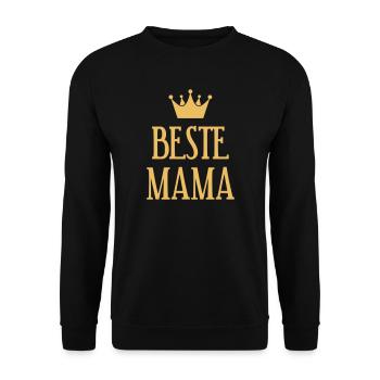 Beste Mama Krone - Unisex Pullover - Schwarz - Vorne - Alina (178cm) & Michal (187cm)