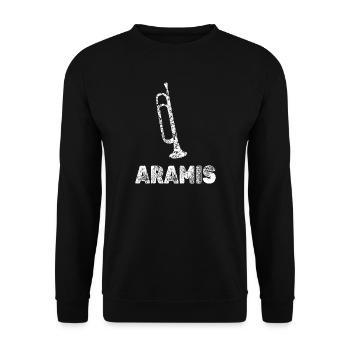 Aramis as a brass band - Unisex Sweatshirt - black - Front - Alina (178cm) & Michal (187cm)