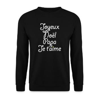 Merry Christmas Dad I Love You - Unisex Sweatshirt - black - Front - Alina (178cm) & Michal (187cm)
