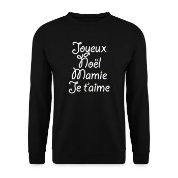 Merry Christmas Granny I love you - Unisex Sweatshirt - black - Front - Alina (178cm) & Michal (187cm)