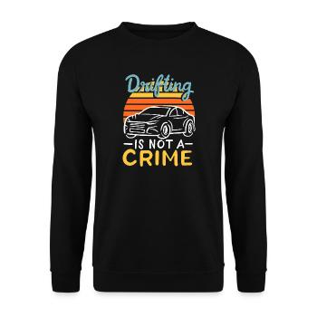 Le drift rétro n’est pas un design de voiture criminelle au coucher du film - Sweat-shirt Unisexe - noir - Devant - Alina (178cm) & Michal (187cm)