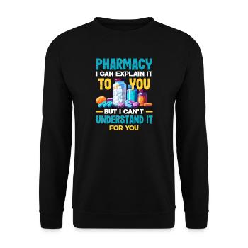 Pharmacist Pharmaceutical Technical - Unisex Sweatshirt - black - Front - Alina (178cm) & Michal (187cm)