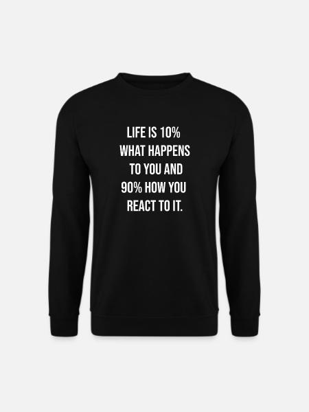 Reaction Power Quote Typography - Unisex Sweatshirt - black