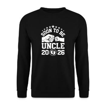 Annonce du nouveau bébé bientôt de l’oncle 2026 - Sweat-shirt Unisexe - noir - Devant - Alina (178cm) & Michal (187cm)