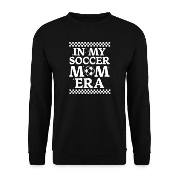 In My Soccer Mom Era | Soccer mom - Unisex Sweatshirt - black - Front - Alina (178cm) & Michal (187cm)