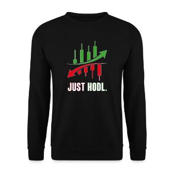 Juste le HODL Trading Actions - Sweat-shirt Unisexe - noir - Devant - Alina (178cm) & Michal (187cm)