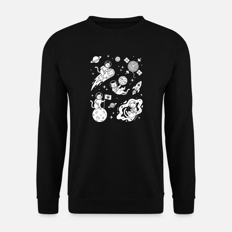 Astro Cats in space - Unisex Sweatshirt - black