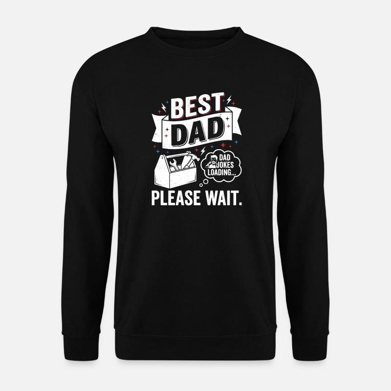 Bästa pappa: Laddar pappaskämt - Unisextröja - svart