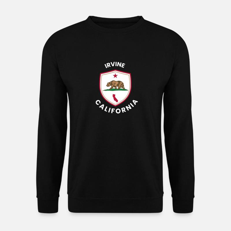 Irvine CA Bärenschild-Emblem - Unisex Pullover - Schwarz