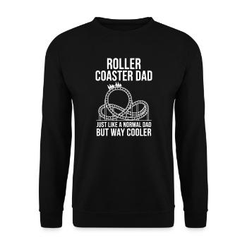 Papa Roller Coaster | Un Papa Carreéman Plus Cool - Sweat-shirt Unisexe - noir - Devant - Alina (178cm) & Michal (187cm)