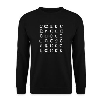 Typography C Glyphs Monogram Set - Unisex Sweatshirt - black - Front - Alina (178cm) & Michal (187cm)