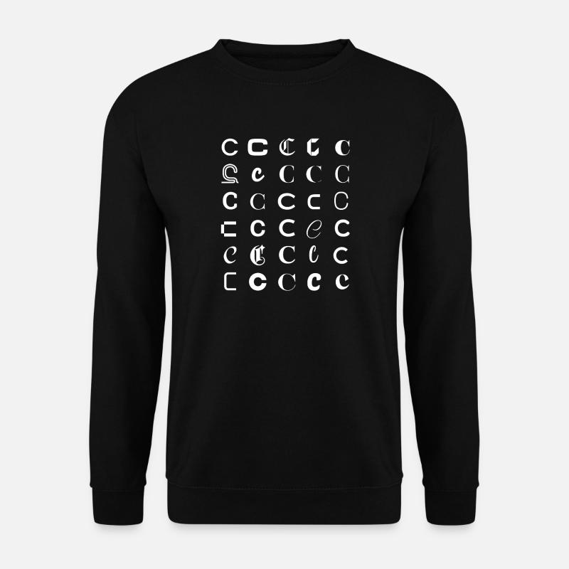 Zestaw monogramów Typografii C Glify - Bluza unisex - czarny