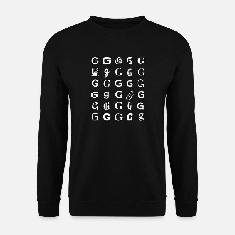 Ornate G Glyphs Mosaic - Unisex Sweatshirt - black