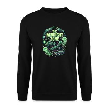 Plastic Sea - Unisex Sweatshirt - black - Front - Alina (178cm) & Michal (187cm)