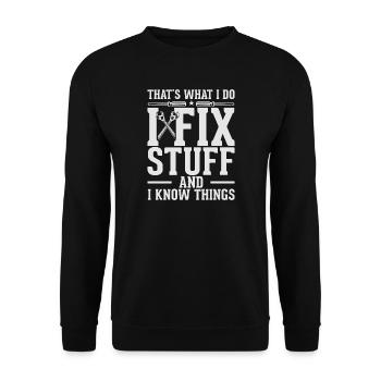 Corriger les choses et savoir quoi - Sweat-shirt Unisexe - noir - Devant - Alina (178cm) & Michal (187cm)