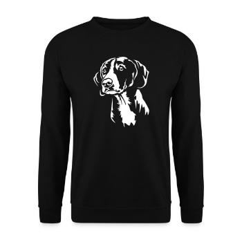 Gotland Dog Head « Édition Noire » - Sweat-shirt Unisexe - noir - Devant - Alina (178cm) & Michal (187cm)
