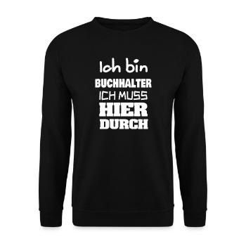 Job Buchhalter - Unisex Pullover - Schwarz - Vorne - Alina (178cm) & Michal (187cm)