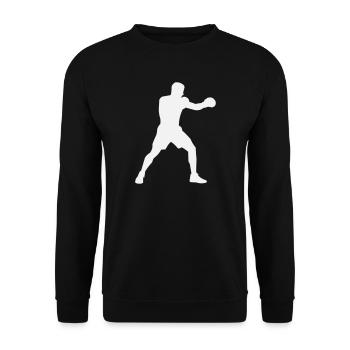 Boxsilhouette Kraftschub - Unisex Pullover - Schwarz - Vorne - Alina (178cm) & Michal (187cm)
