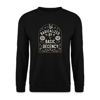 Flower Statement for Equality Fans - Unisex Sweatshirt - black - Front - Alina (178cm) & Michal (187cm)