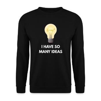 Ideenexplosion-Glühbirnen-Denkweise - Unisex Pullover - Schwarz - Vorne - Alina (178cm) & Michal (187cm)