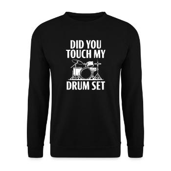 As-tu touché à ma batterie - Sweat-shirt Unisexe - noir - Devant - Alina (178cm) & Michal (187cm)