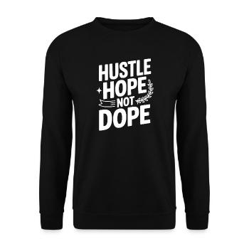 Hustle Hope - Unisex Sweatshirt - black - Front - Alina (178cm) & Michal (187cm)
