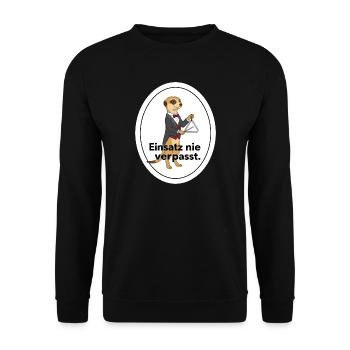 Erdmännchen Triangel Musiker Geschenk - Unisex Pullover - Schwarz - Vorne - Alina (178cm) & Michal (187cm)