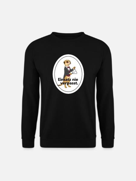 Erdmännchen Triangel Musiker Geschenk - Unisex Pullover - Schwarz