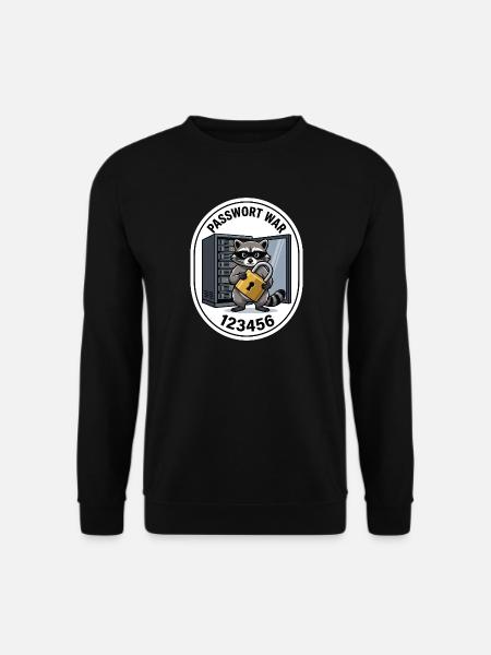 Cybersecurity Waschbär Shir - Unisex Pullover - Schwarz