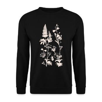 WIESENPFLANZEN - Unisex Pullover - Schwarz - Vorne - Alina (178cm) & Michal (187cm)