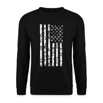 Drapeau des États-Unis Drapeau des États-Unis Drapeau américain stylisé - Sweat-shirt Unisexe - noir - Devant - Alina (178cm) & Michal (187cm)
