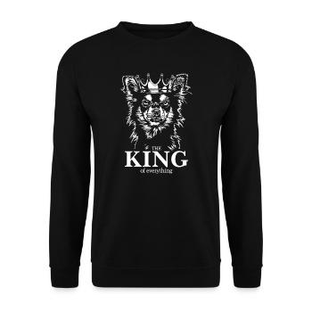 CHIHUAHUA King Hundespruch Hunde Wilsigns - Unisex Pullover - Schwarz - Vorne - Alina (178cm) & Michal (187cm)