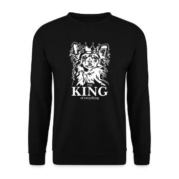 Chihuahua Roi de tout Chiens Chien Wilsigns - Sweat-shirt Unisexe - noir - Devant - Alina (178cm) & Michal (187cm)