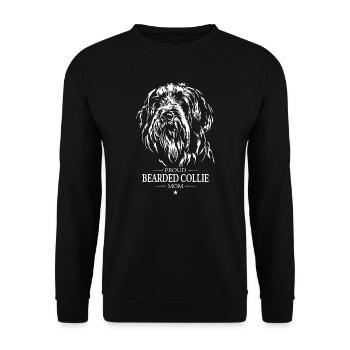 Bearded Collie Maman Chien Chien Wilsigns - Sweat-shirt Unisexe - noir - Devant - Alina (178cm) & Michal (187cm)