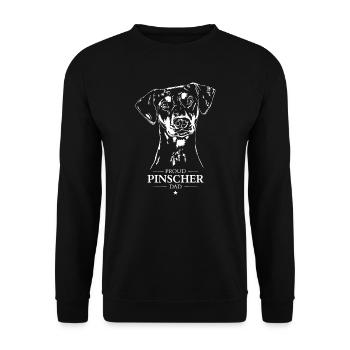 Pinscher Dad Dog Dog Wilsigns - Unisex Sweatshirt - black - Front - Alina (178cm) & Michal (187cm)