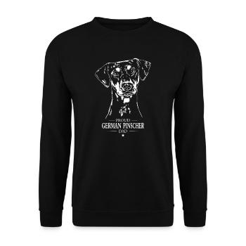 German Pinscher Dad Dog Dog Wilsigns - Unisex Sweatshirt - black - Front - Alina (178cm) & Michal (187cm)