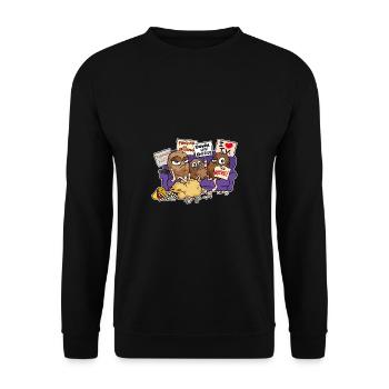 Couch Potato Club Personne paresseuse - Sweat-shirt Unisexe - noir - Devant - Alina (178cm) & Michal (187cm)