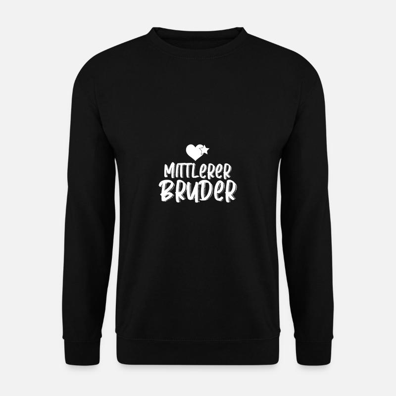 Mittlerer Bruder T-Shirt Drei Kinder Geschenk - Unisex Pullover - Schwarz