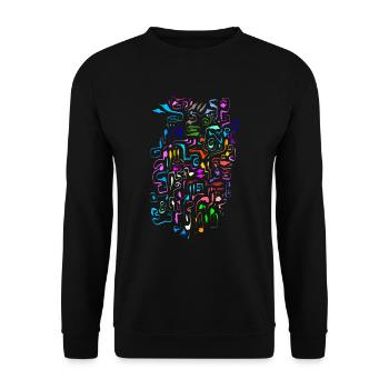 Colours Fair - Unisex Sweatshirt - black - Front - Alina (178cm) & Michal (187cm)