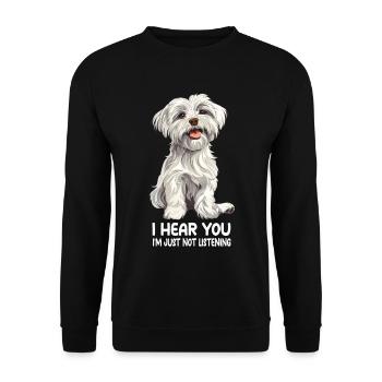 Maltese - Unisex Sweatshirt - black - Front - Alina (178cm) & Michal (187cm)