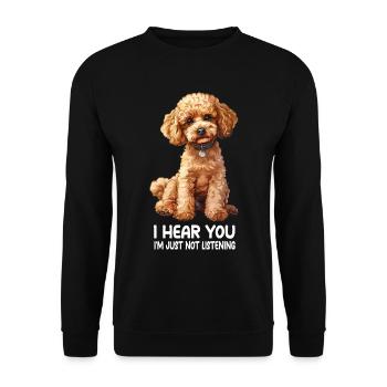 Pudel - Unisex Pullover - Schwarz - Vorne - Alina (178cm) & Michal (187cm)
