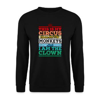 My Circus My Monkeys - Unisex Pullover - Schwarz - Vorne - Alina (178cm) & Michal (187cm)