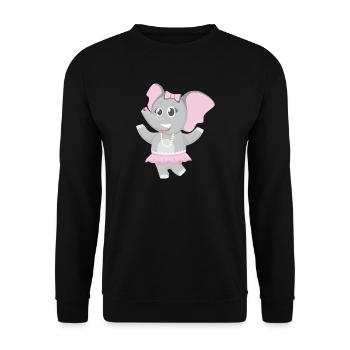 elephant elefant mammut animal tiere10 - Unisex Pullover - Schwarz - Vorne - Alina (178cm) & Michal (187cm)