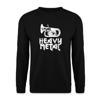 JE JOUE HEAVY METAL - Sweat-shirt Unisexe - noir - Devant - Alina (178cm) & Michal (187cm)