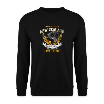 Neuseeland - Unisex Pullover - Schwarz - Vorne - Alina (178cm) & Michal (187cm)